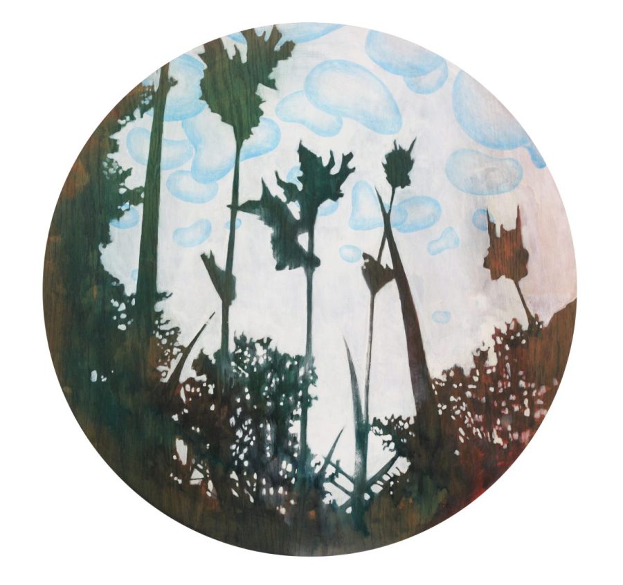Summer Serenade     |   ø 90 cm    |    acrylics on wood  |  SOLD